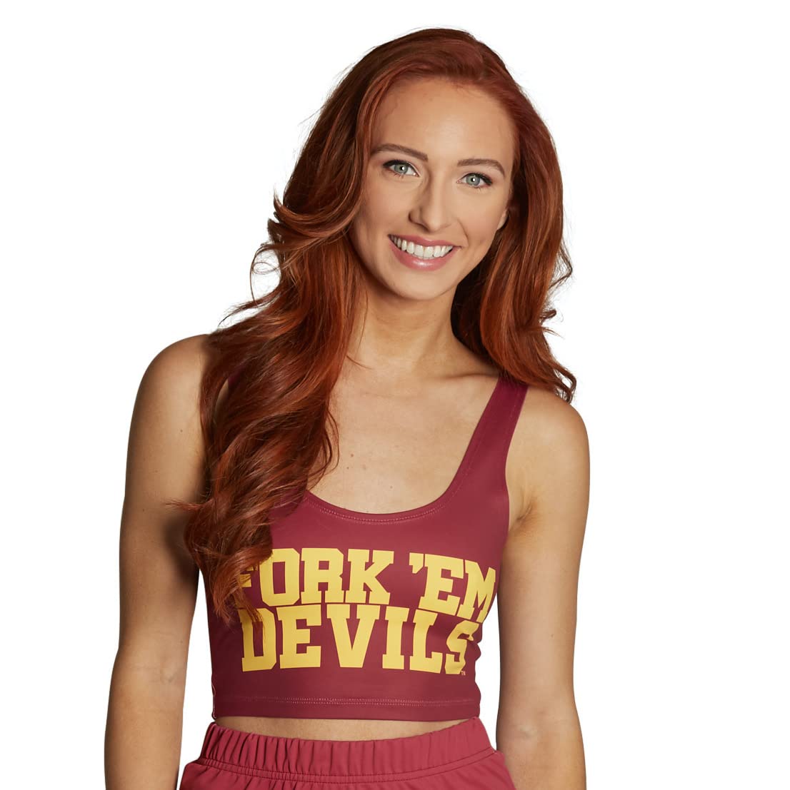 Lojobands Women's College Gameday Outfit Tank Top Tailgate Crop Top One Size Fits Most