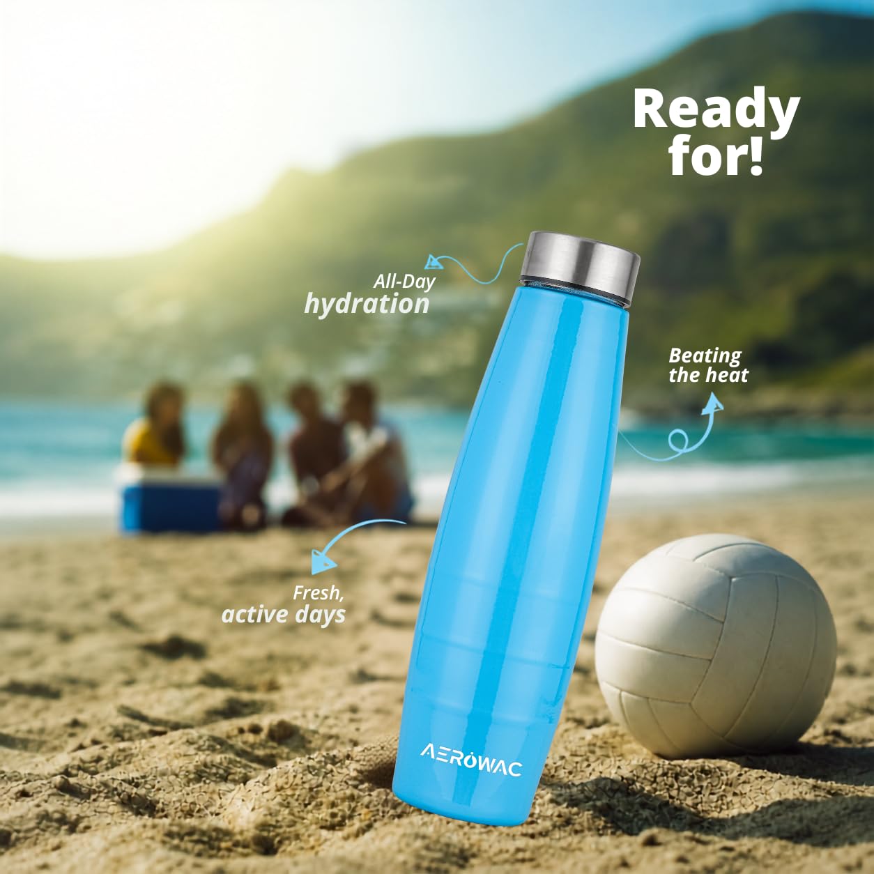 AEROWAC Stainless Steel Water Bottle - 1000ml -8