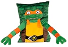 Jay Franco Nickelodeon Teenage Mutant Ninja Turtles Michelangelo 3D Snuggle Pillow - Super Soft Green Plush Pillow - Measures 15 Inches