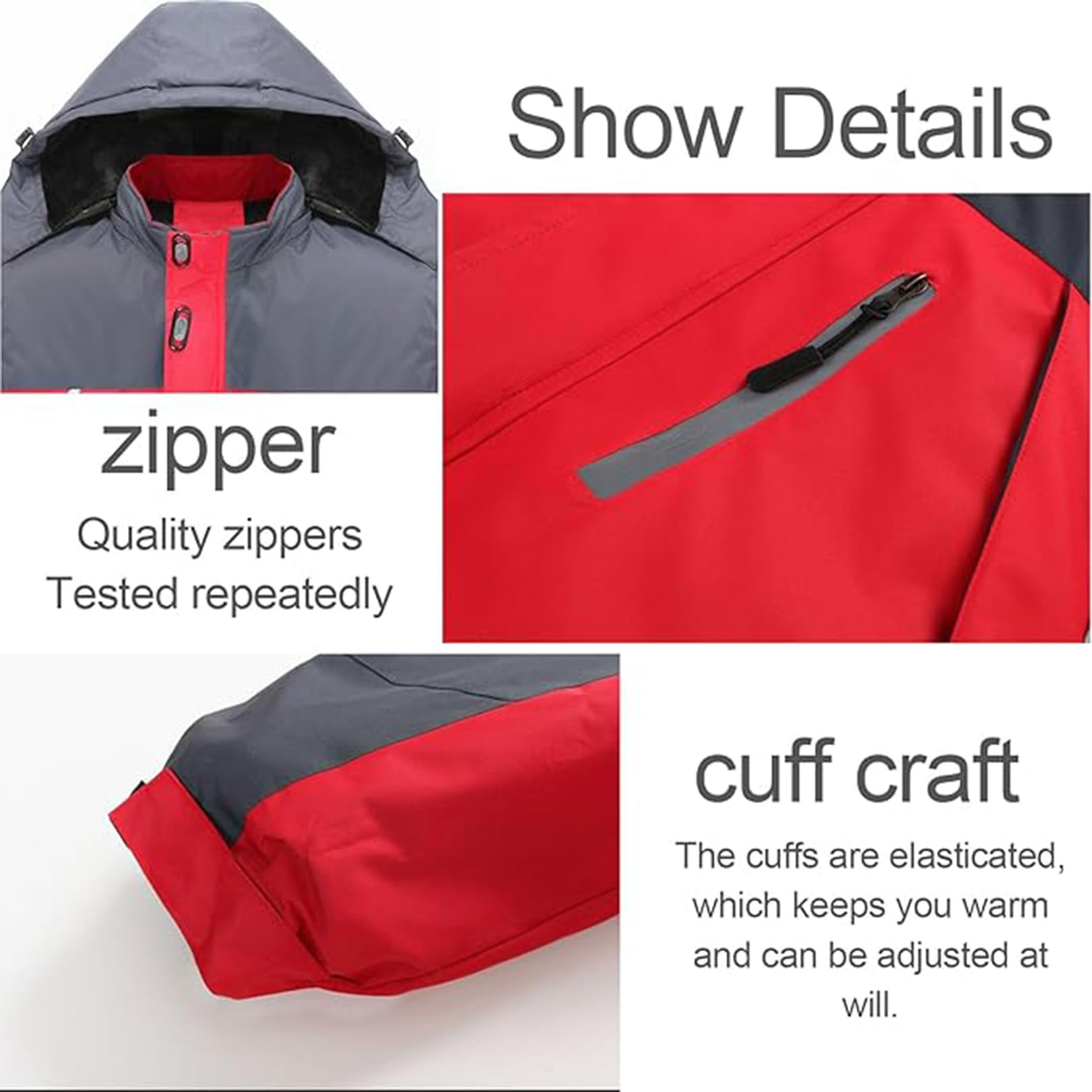 wasserdichte Softshelljacke für Herren von Can am, mit Fleece gefüttert, Windjacke mit Kapuze, wärmende Thermomäntel, Skifahren, Bergwandern, Camping, Kapuzenjacke,C-5XL