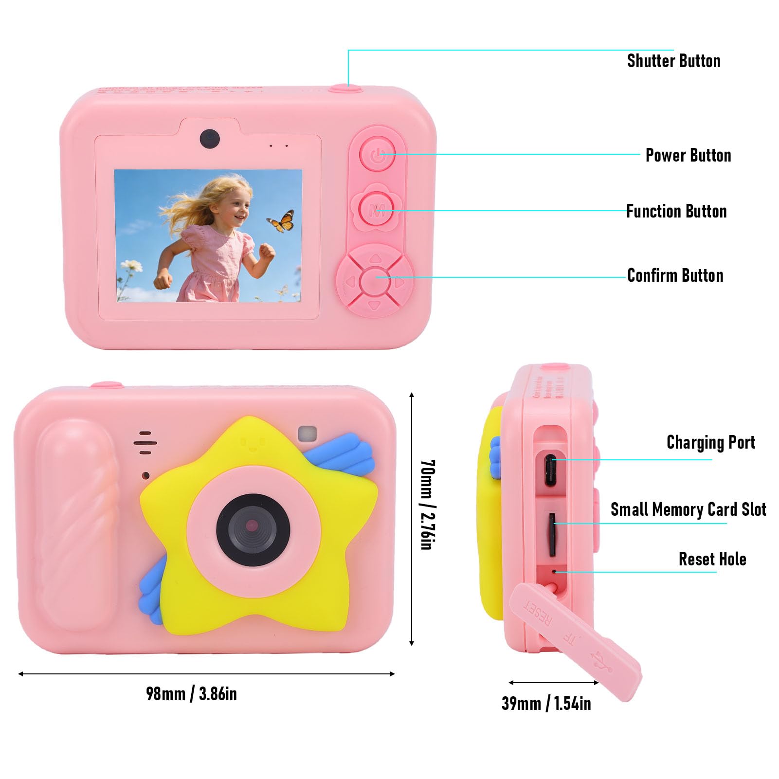Cocoarm Fotocamera Impermeabile per Bambini 48 MP Videocamera Subacquea