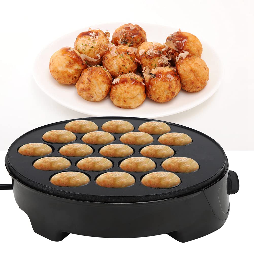 Macchina Elettrica per Takoyaki 18 Fori Antiaderente Piastra Giapponese 4cm