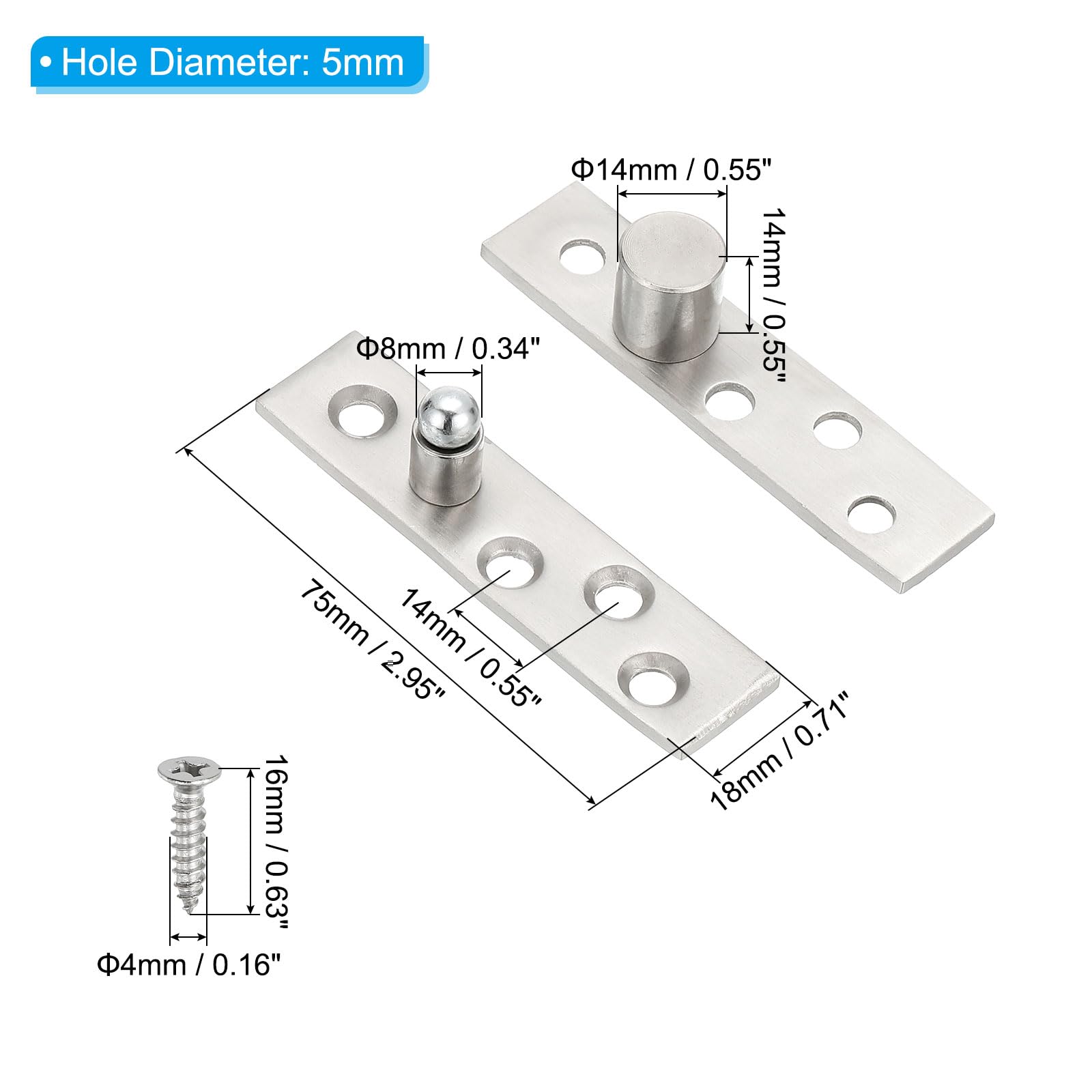 PATIKIL Door Pivot Hinges - Image 2
