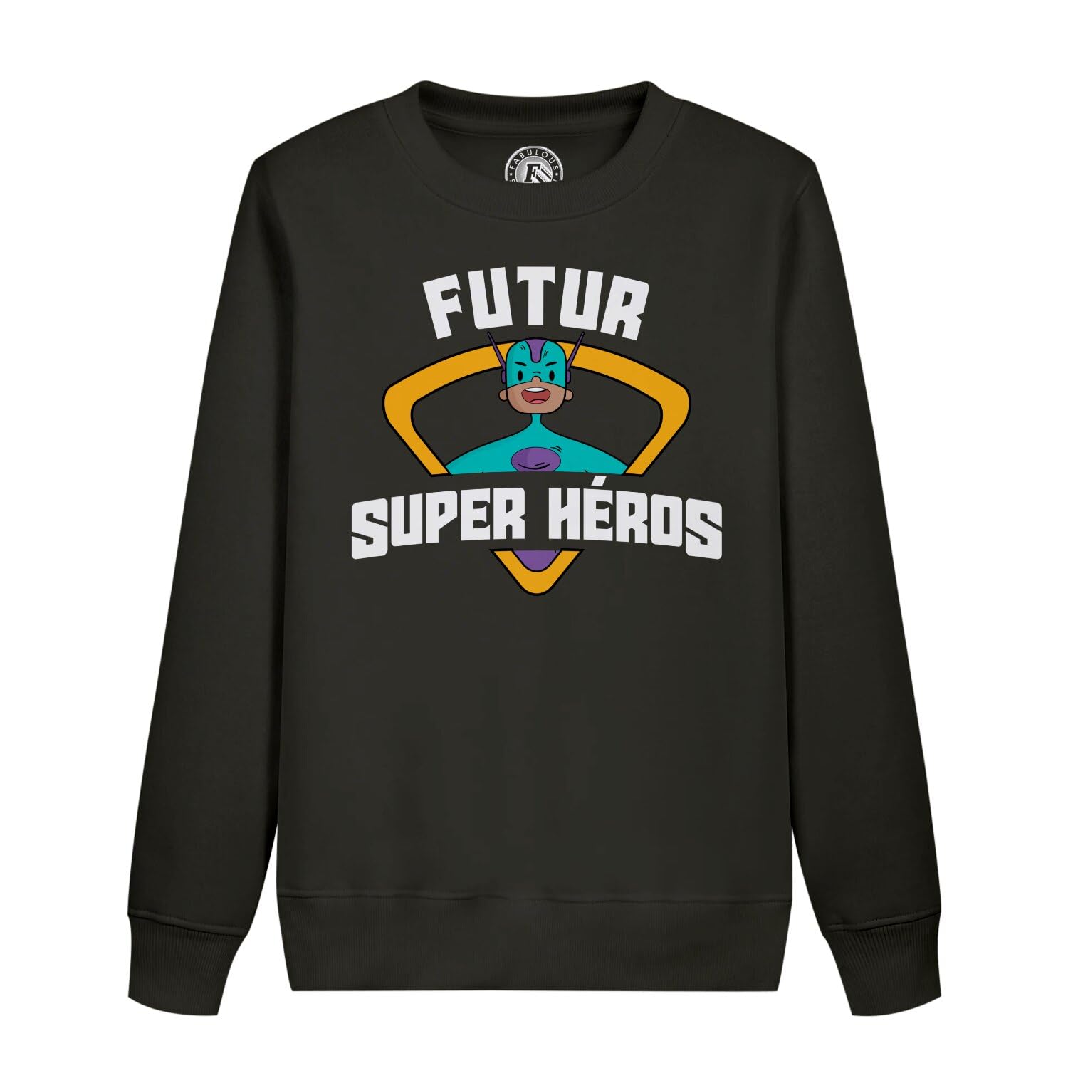 Sweatshirt enfant superhéros pull coton résistant lavages