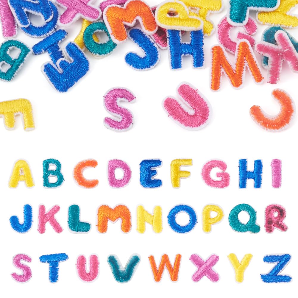 Écussons brodés de l'alphabet en fils polyester premium pour customisation textile