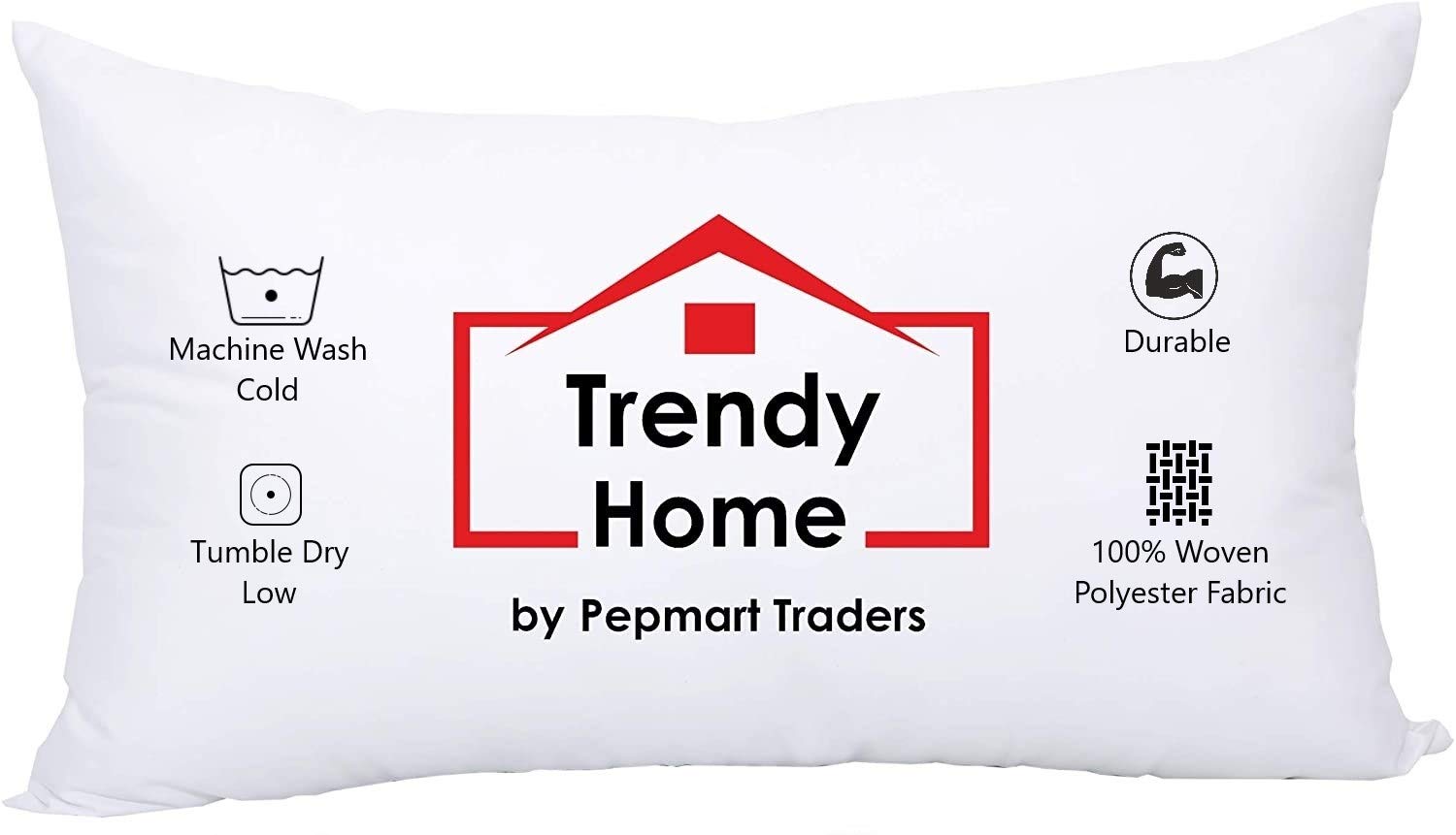 Trendy Home 12x18 Throw Pillow Insert, Cushion Sham Stuffer Hypoallergenic, Lumbar Support Decorative Home Outdoor Couch Pillow Filler (Machine Wash)