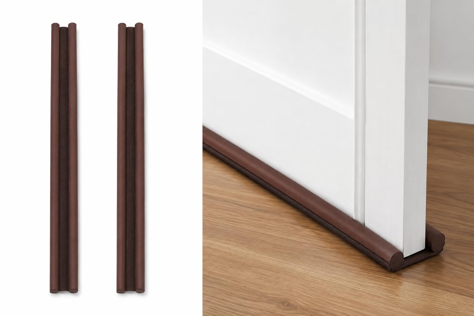Avinash Prime Door Draft Stopper, Brown, Foam & Fabric, 99 cm, Blocks Dust, Noise & Air, Pack of 2-image-22