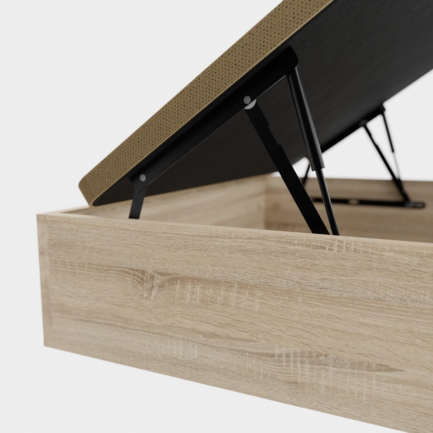 DUÉRMETE ONLINE - Canapé Abatible Lateral Cambria 90x190 cm, Gran Capacidad de Almacenaje, Estructura Súper Reforzada, Tapa 3D Transpirable, Incluye Subida a Domicilio