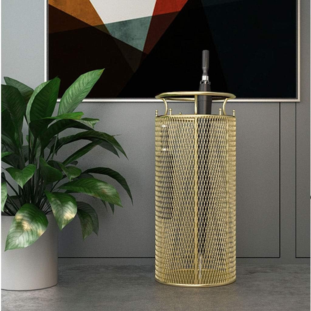 Rustic Metal Umbrella Stand, Umbrella Holder for Home Indoor Outdoor, Umbrella Rack and Cane Stand Handwoven Iron Umbrella Bucket