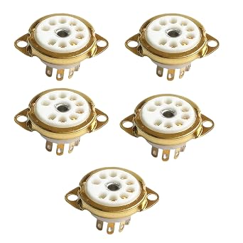 5pcs Ceramic Tube Socket 9PIN 9-Pin Vacuum for 12AX7 12AT7 12AU7 ECC83 ECC82 E88CC 6922 Tube Amplifier Part