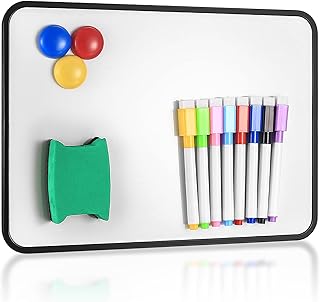 Dry Erase Whiteboards, A4 Size Small Double Sided White Boards, with Dry Erase Pens, Eraser, Magnets for School Home Office Classroom Kids Children Students Drawing Writing - 30x21 cm
