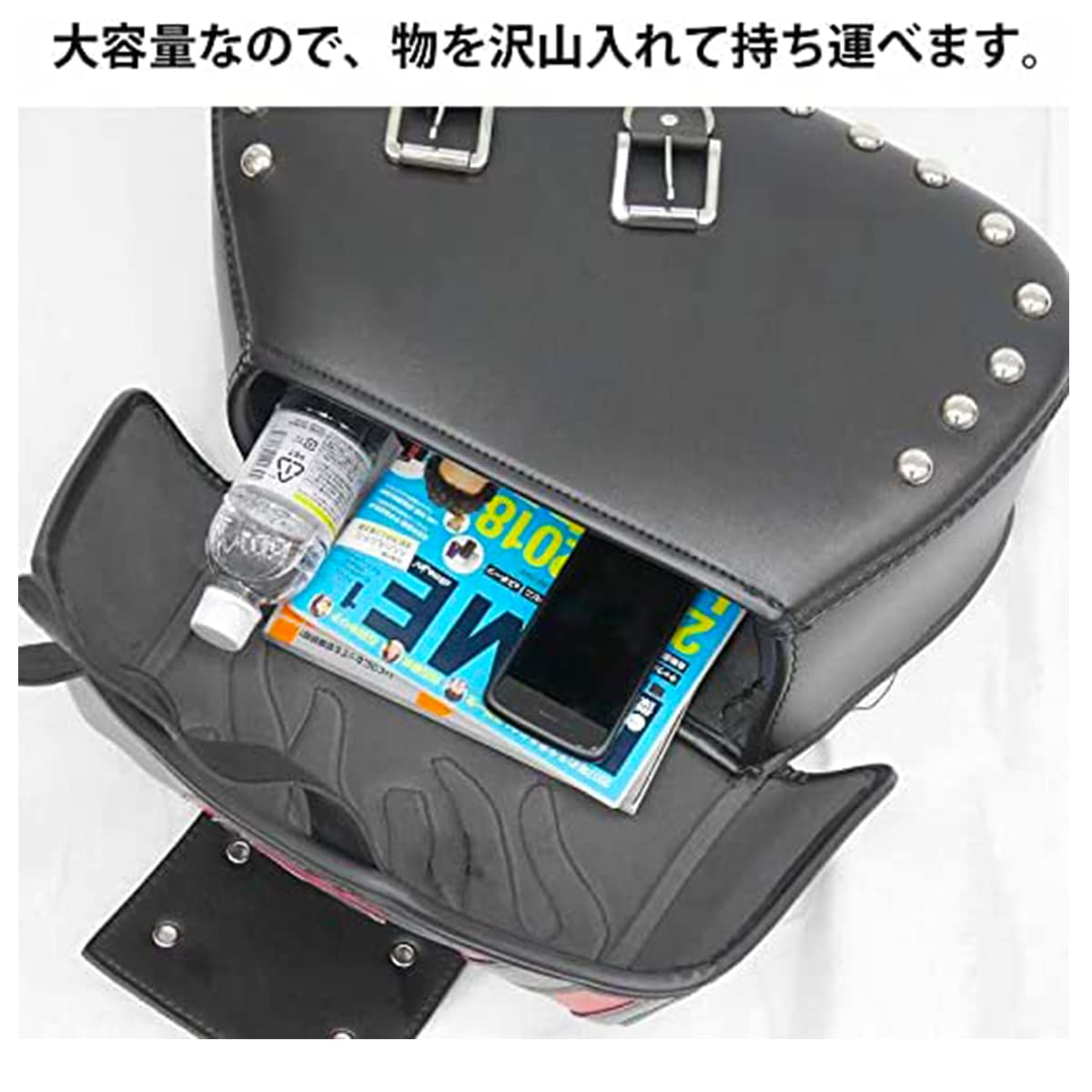 Amazon | [Samwy] バイク サイドバッグ 左右2個セット レザーバッグ 
