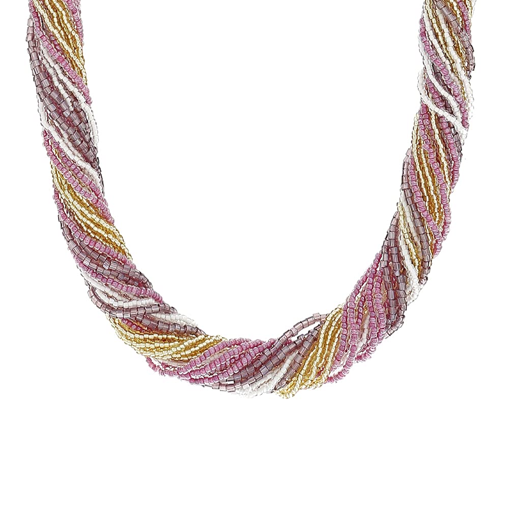 Venetiaurum - Collana Girocollo Multifilo Donna in Vetro di Murano e Argento 925 - Gioiello Made in Italy Certificato