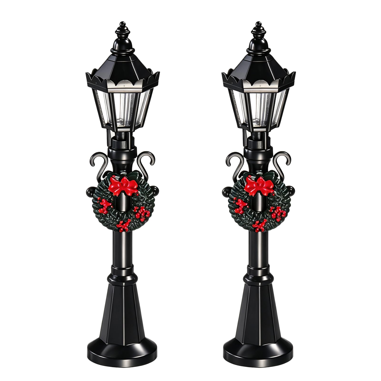 VIAPUICE Mini Street Light 120mm Hexagon Shape Lamps Decorative Only 6Pcs