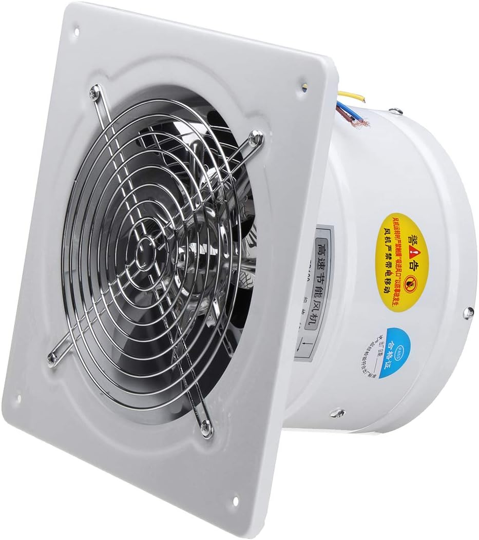 80W 8Inch Inline Duct Booster Fan Exhaust Blower Air Ventilation Fan Vent