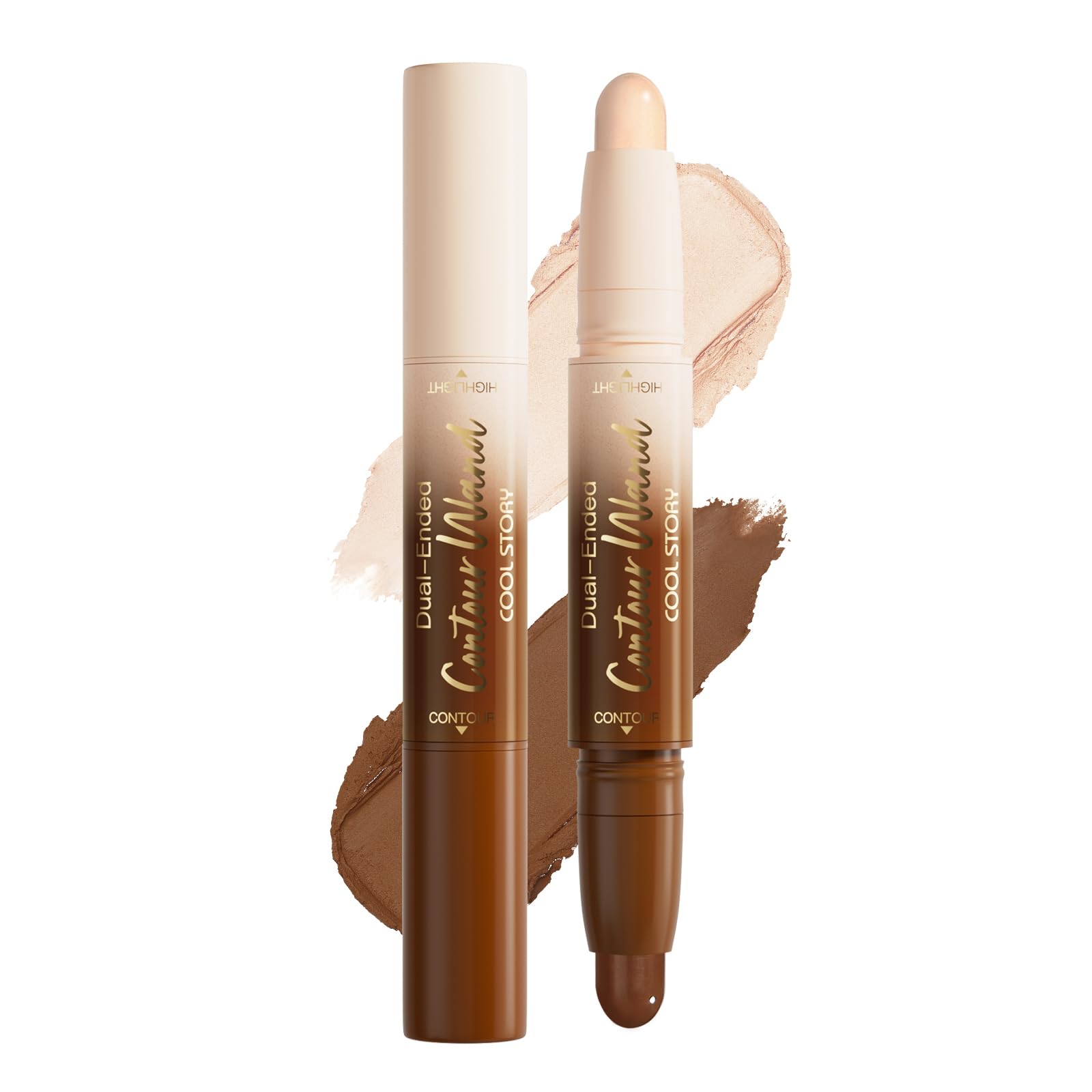 Dual-Ended Cream Contour Wand Highlight Stick (Fair)