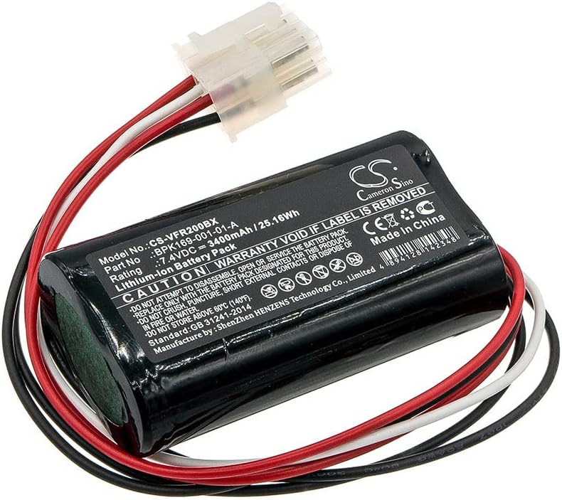 VINTRONS - Batería de repuesto compatible con VERIFONE PCA169-001-01, PCA169-404-01-A, Ruby 2 (3400mAh)