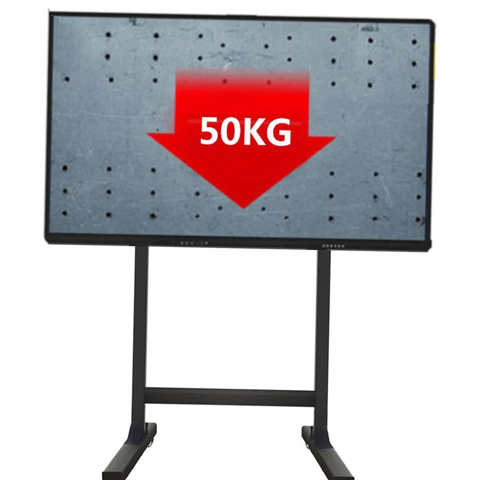 HPTHLY Lcd Tv 360 Degree Rotating Frame Floor Stand - Mobile Tv Cart Rolling Tv Stand With Wheels, Rolling Floor Tv Trolley Holds Up To 50Kg/110Lbs, For 32-75 Inch Tvs Tv Mount, Max