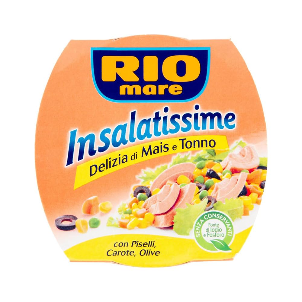 Insalatissime RioMare, Varietà di 4 Gusti: Mais e Tonno, Fagioli e Tonno, Lenticchie e Tonno, Messicana e Tonno