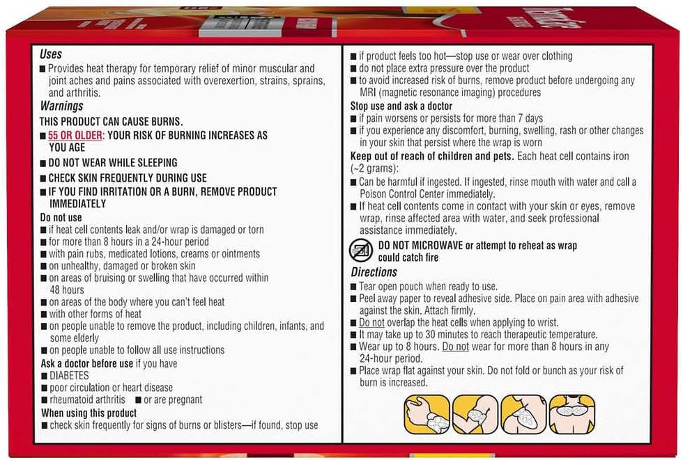 ThermaCare Air-Activated Heatwraps, Neck, Wrist & Shoulder, 3 HeatWraps (Pack of 7)