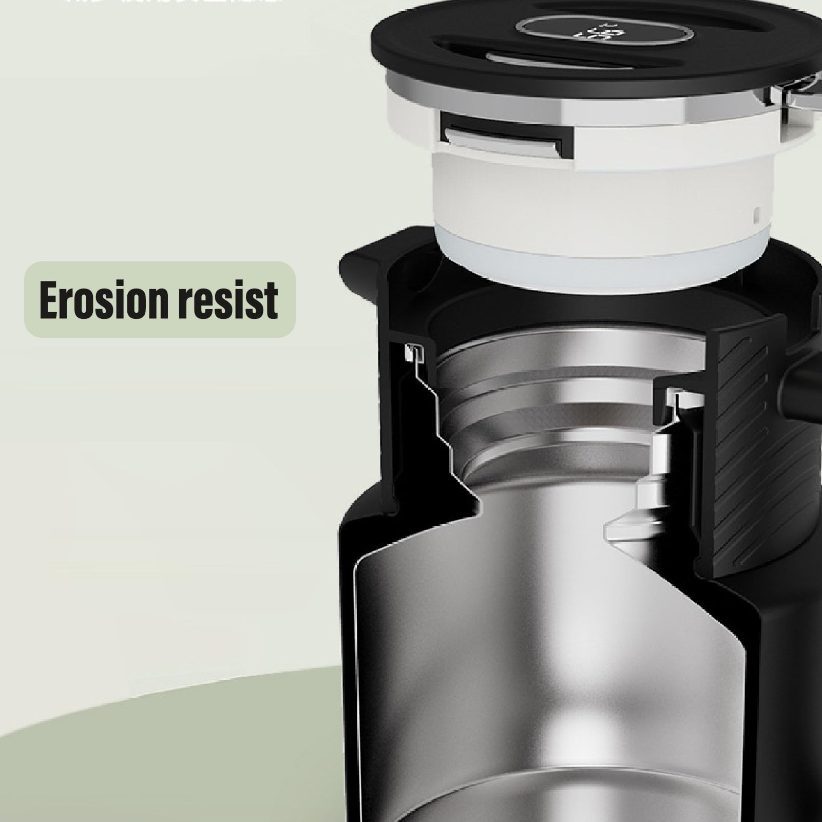 AMONIDA Isolierter Teekessel mit Digitalanzeige und Filter Zum Aufbrühen von Kaffee, Tee, Milch, Saft, 1500 Ml, Edelstahl 316