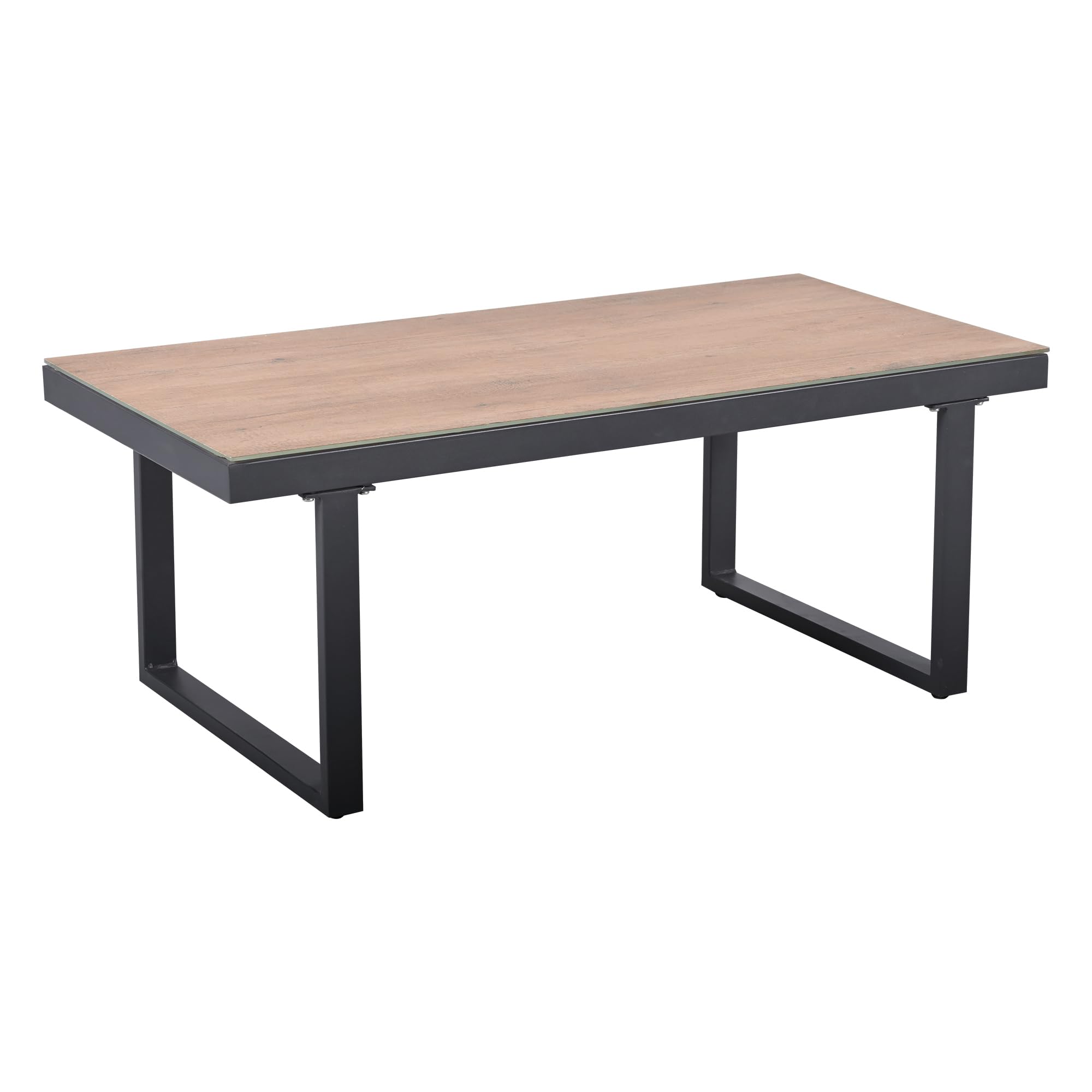 TIZZ Juego de muebles de jardín, sillones de jardín, sofá esquinero, cama relax al aire libre, mesa de café, se puede convertir en una cama reclinable, acero galvanizado, gris