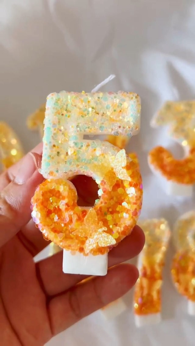 Amazon.com: Number 2 Candle, Orange Butterfly Candle 2 Birthday