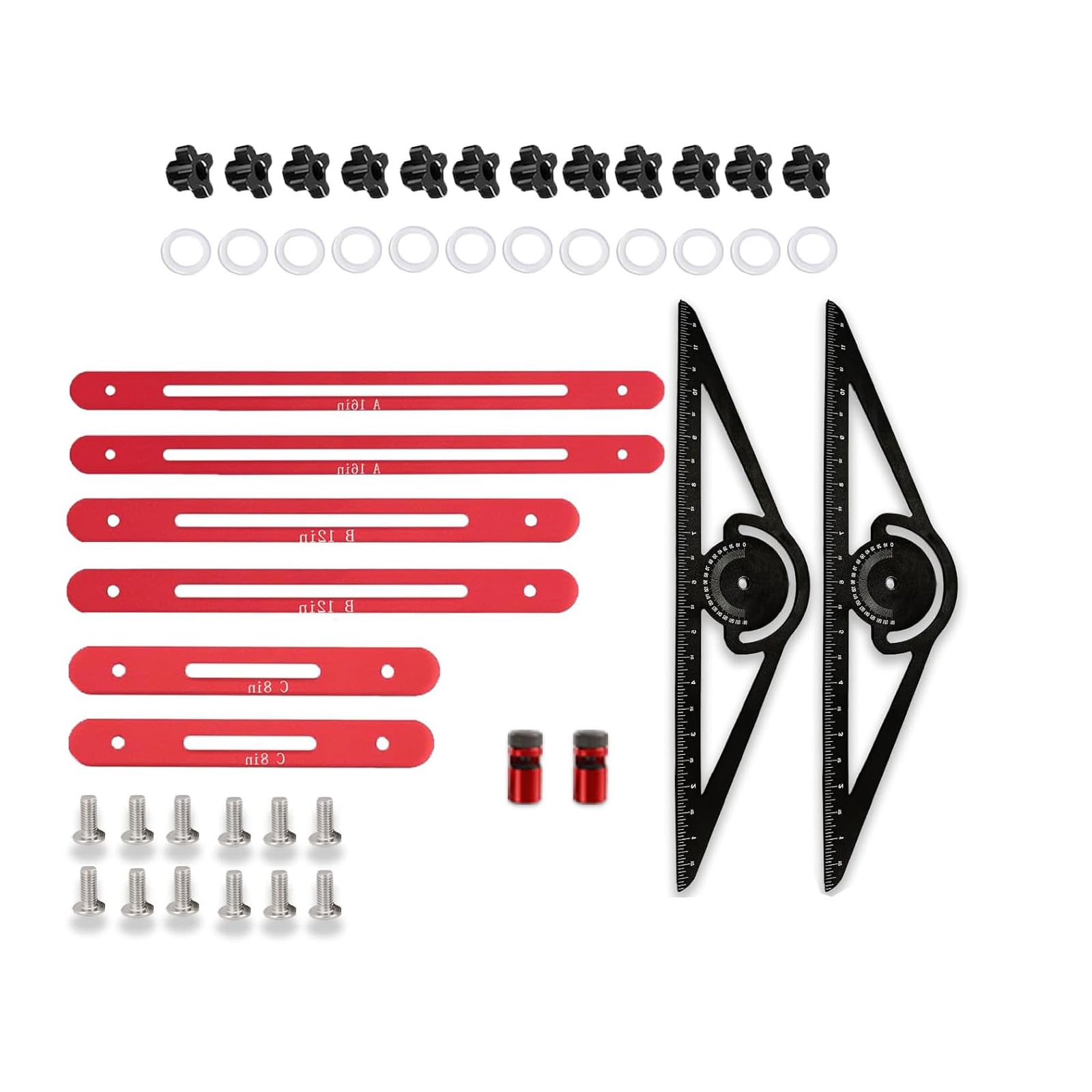 Gauge Template Tool Aluminum Stair Treads Measuring Tool for Risers Partition Stair Treads Adjustable Angles Measurement