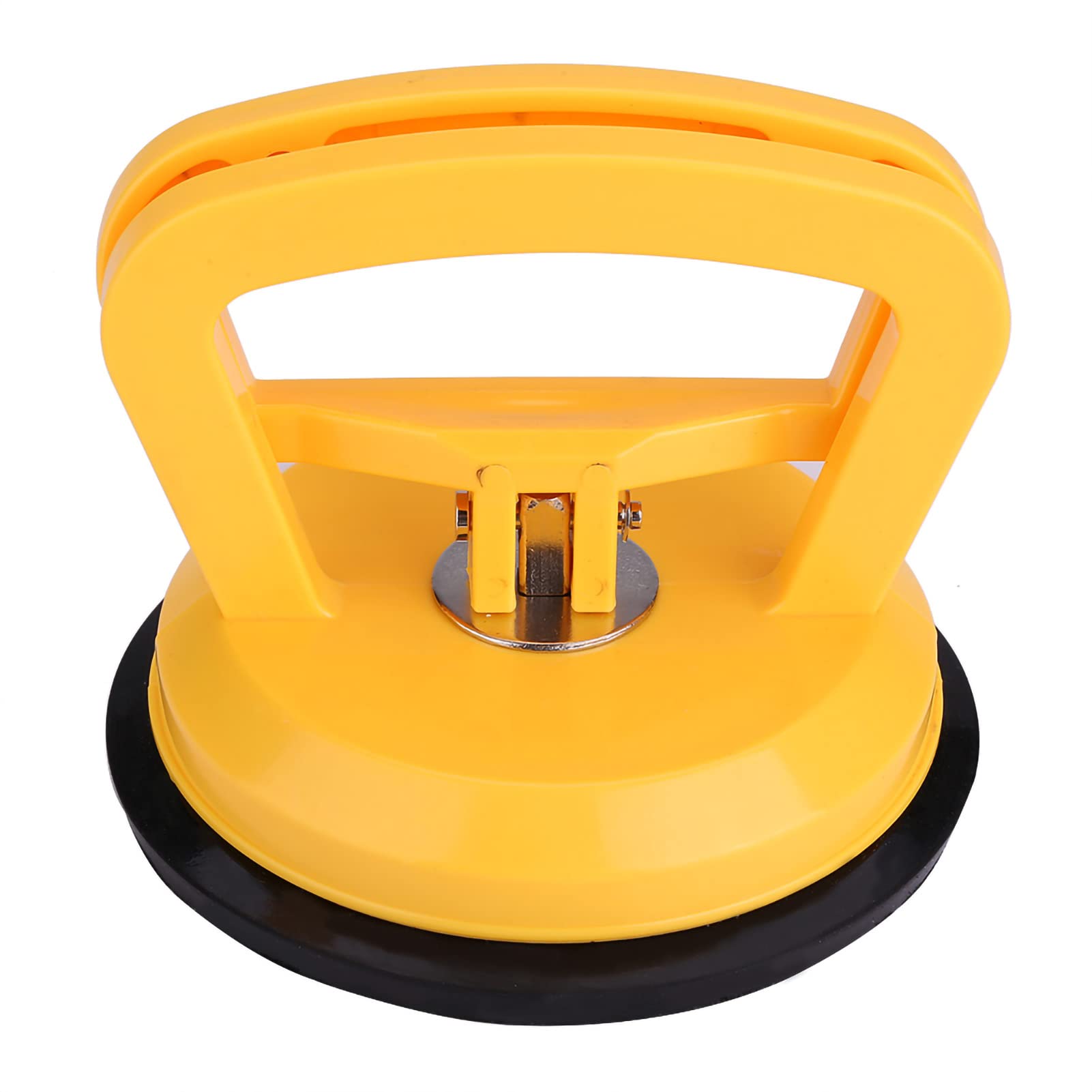 Garosa Heavy Duty Glass Lifter with Strong Suction Cup, 12cm Diameter, 50kg Capacity for Glass, Tiles, and Dent Repair Yellow ABS Plastic