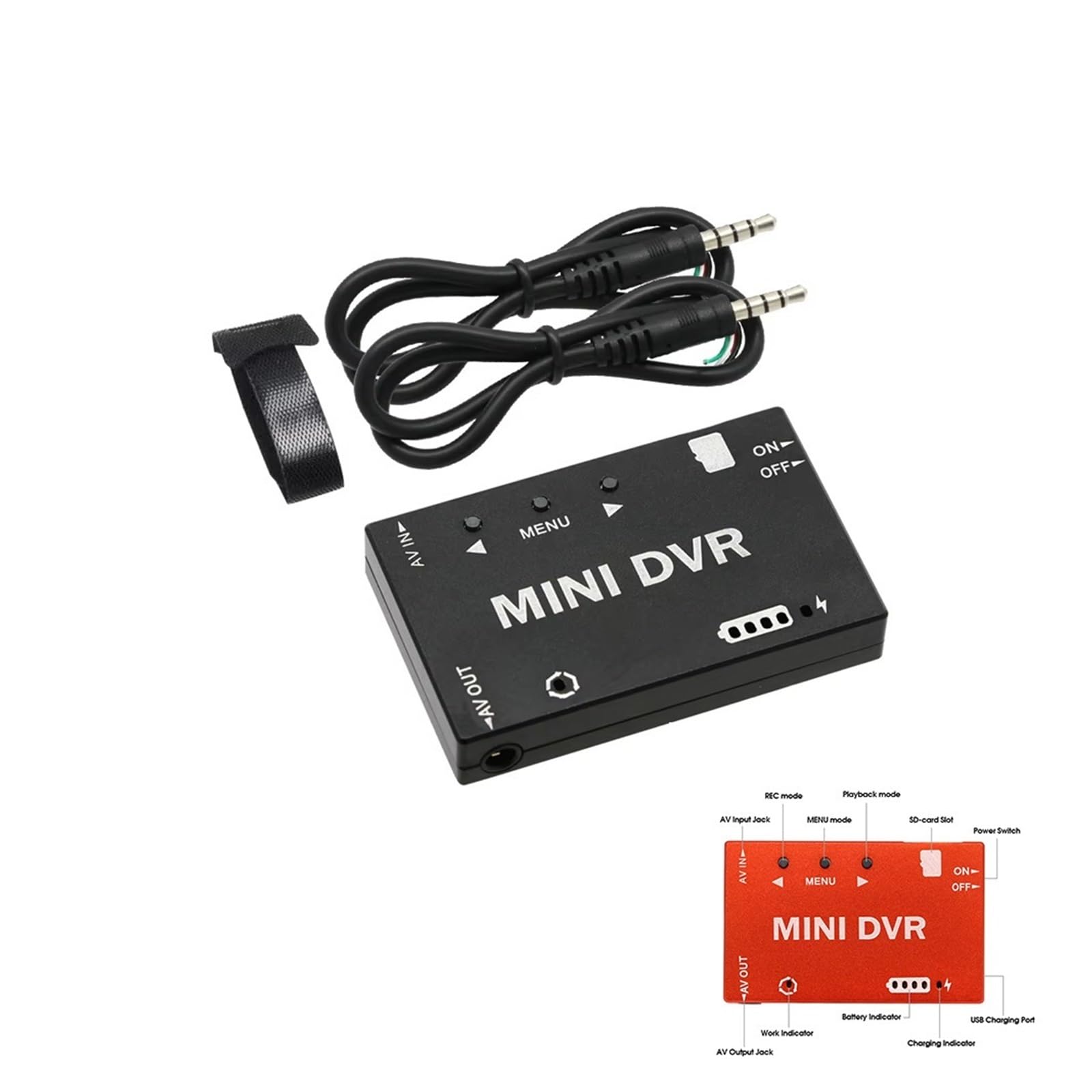 Mini DVR-Modul NTSC/PAL for RC-Drohne | DVR-Modul, NTSC/PAL, Videorecorder, eingebauter Akku, RC-Drohne(Pink)