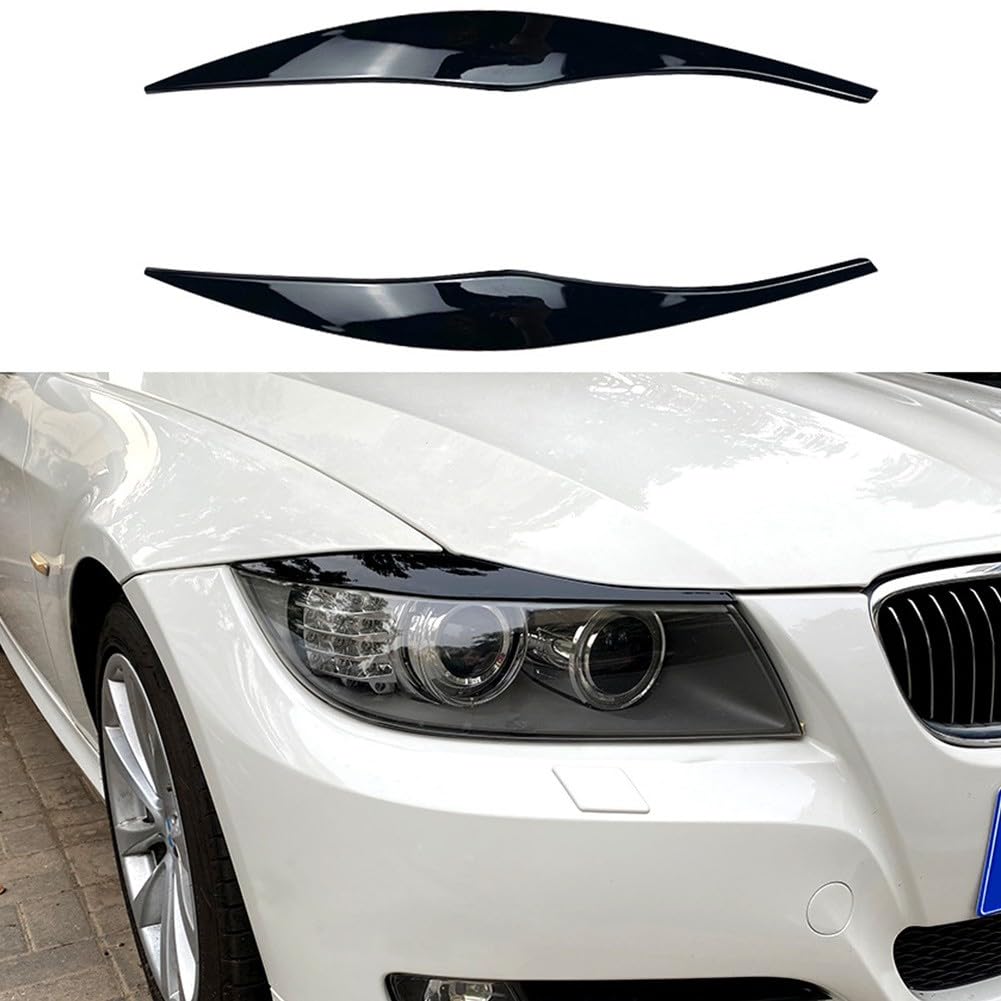 Embellecedor de plástico negro para faros delanteros de BMW Serie 3 E90 E91 Sedan y Touring (2005-2011)