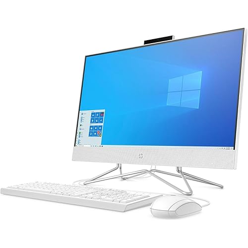 HP 24-dd0056 23.8" FHD Intel Celeron J4005 2.0 GHz up to 2.7 GHz 4GB DDR4-2400 MHz 1TB 7200 RPM SATA HDD Intel UHD Graphics 600 All-in-One Desktop, White - 9EF14AA-I101 (Renewed)
