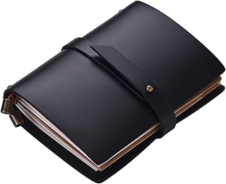 lifcasual Portátil Diário de Viagem Diário de Couro Escrita Em Caderno Recarregável Papel De Grade Em Branco Negócio Notepad Presente para Estudantes Artistas Viajantes Pessoa de Negócios