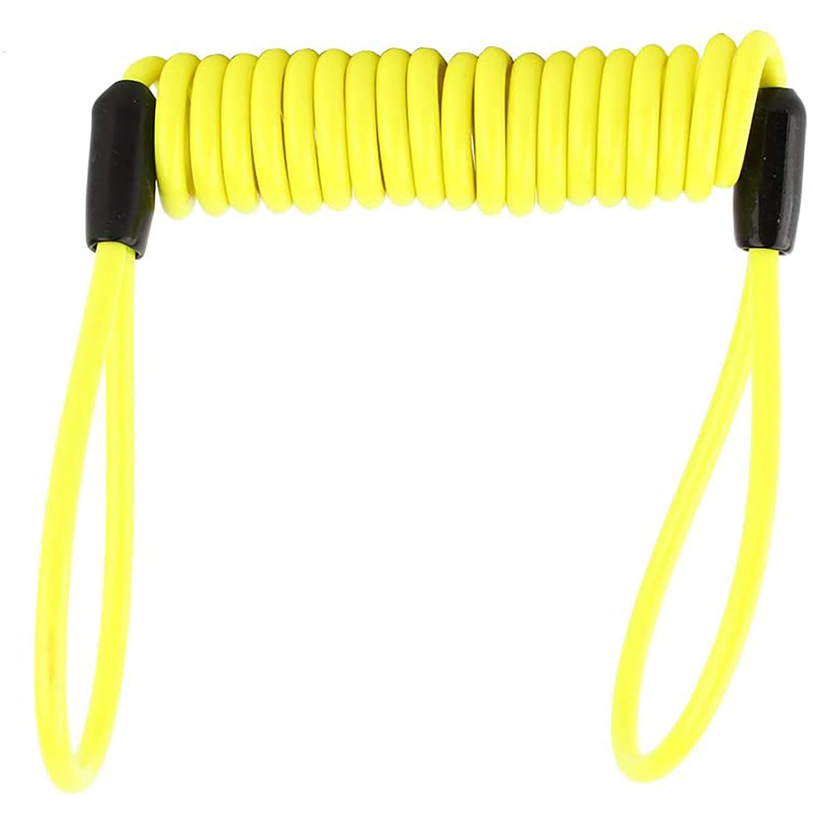 1.2m Motorcycle Reminder Cable Disc Lock Alarm Security Spring Scooter Yellow