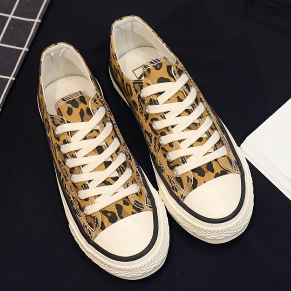 Damen High/Low Top Sneaker Fashion Leopard Espadrilles