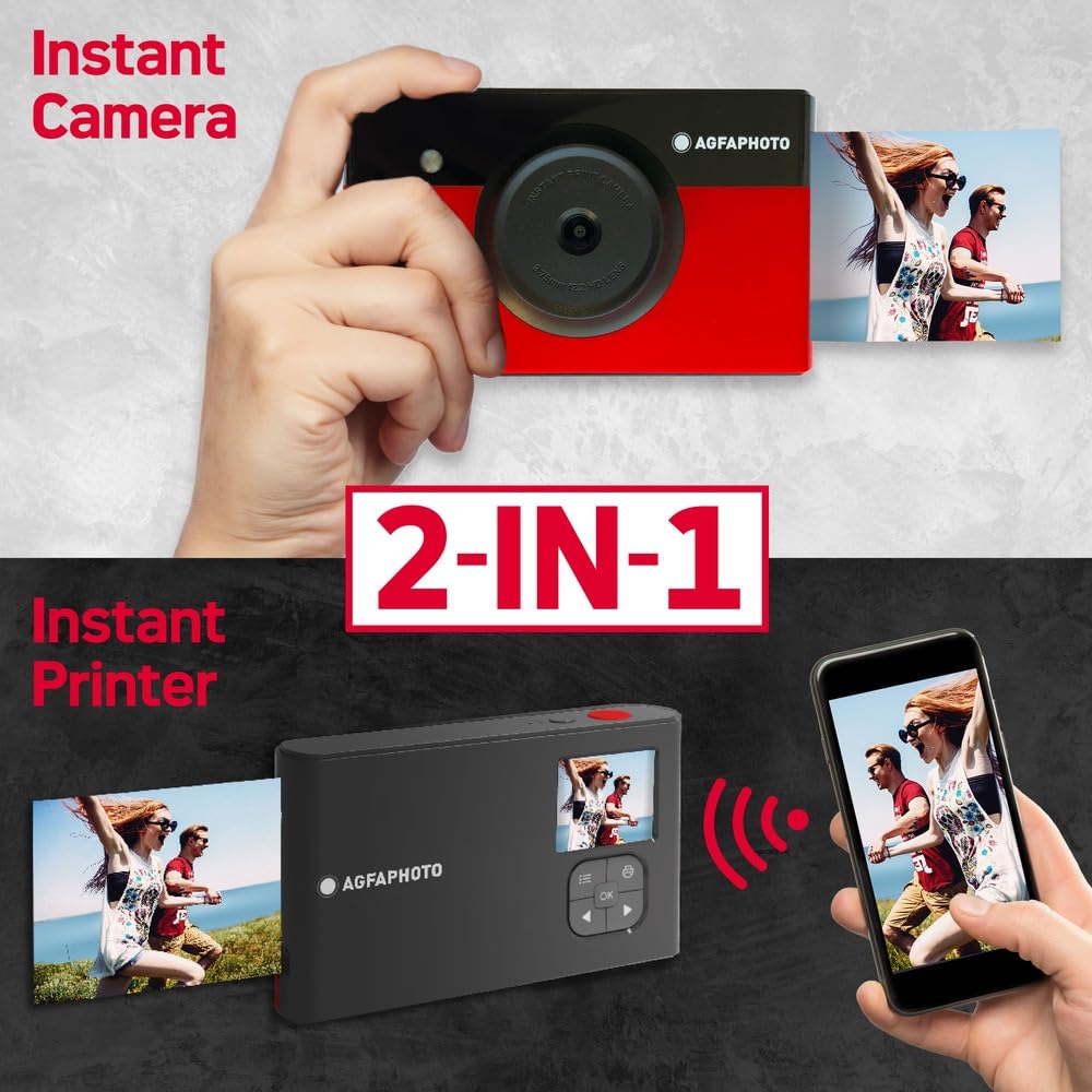 AgfaPhoto - Realipix - Appareil Photo Numérique Instantané avec Impression - Sublimation Thermique - Bluetooth)