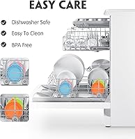 Vista 7 de Lydia's Deal Paquete de 2 fundas universales de silicona para latas de comida para perros y gatos, se adapta a la mayoría de latas de comida