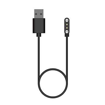 FITVII Fitness Tracker Charger Charging Cable - Compatible Lookimini, Ole, Fino2, HM08, H56, HM57 USB- Black - 1 Count