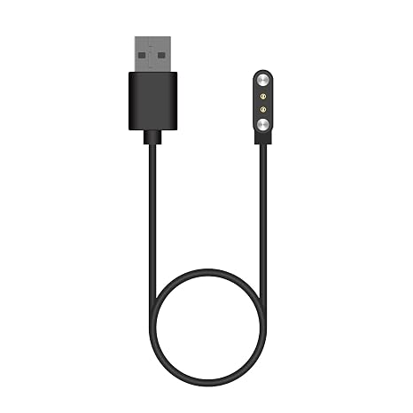 FITVII Fitness Tracker Charger Charging Cable - Compatible Lookimini, Ole, Fino2, HM08, H56, HM57 USB- Black - 1 Count