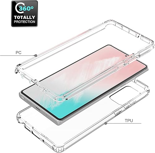 Miniatura 7 de Asuwish Funda de teléfono para Samsung Galaxy Note 20 Glaxay Note20 5G transparente TPU funda celular no amarillenta delgada, híbrida a prueba de