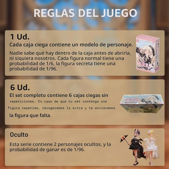 Foto 5 de 8 de niannyyhouse BJD - Figuras de caja ciega, serie Light and Nightmare Twins, muñeca articulada de bola…