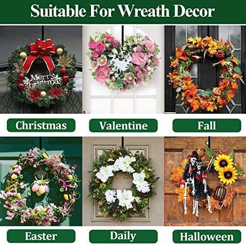 Image of ZMCINER GP Life Wreath Hanger for Front Door, Adjustable from 15 to 25 Inches Hanger, 20 lbs Larger Door Upgrade Christmas Fall Wreaths Decorations Hook (Black) (Pack of 2)