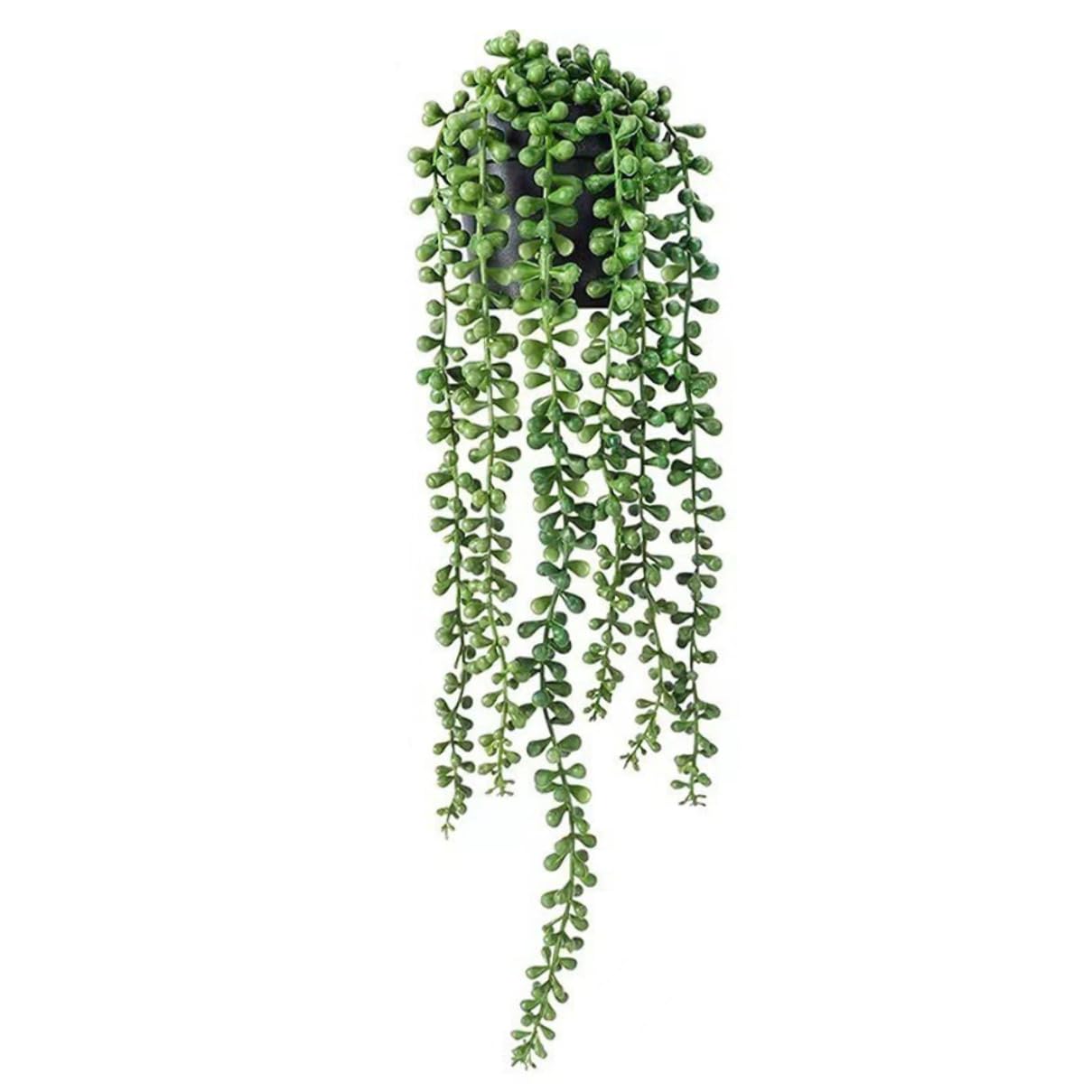 AwnsIMfreien Artificial Hanging Plants Indoor Outdoor in Pot Potted Plants Plastic Plant for Wall Decor Lover's Tear 47cm, Potted