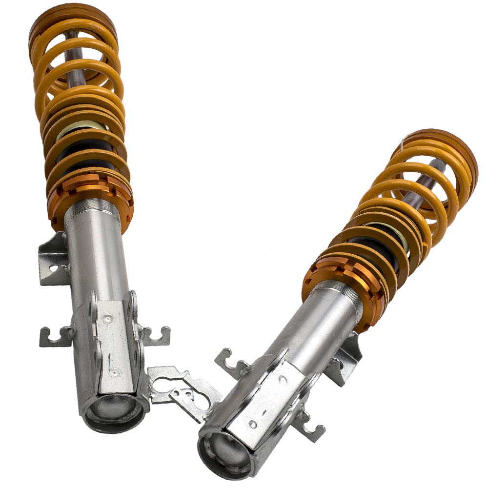 maXpeedingrods 4 Sospensioni Regolabile Ammortizzatori Coilover Accessori Auto Assettato per Fiat Grande Punto 1.2, 1.4, 16V 1.3D, 1.4T-, 1.9D 05-2012 (199), Oro