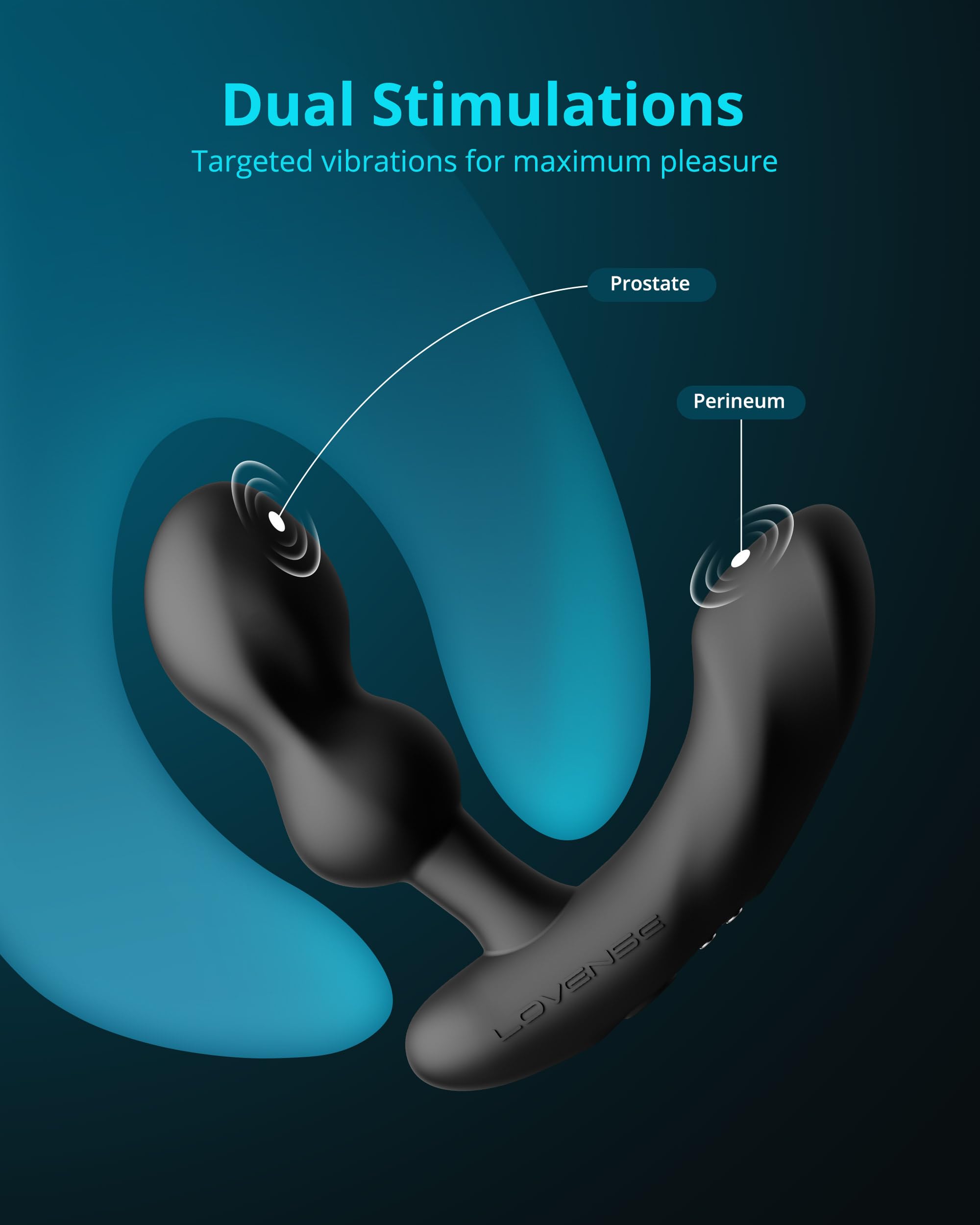 LOVENSE Edge 2 Prostate Massager Vibrating Butt Plug, Adjustable Anal Vibrator with Remote Control Adult Sex Toys & Games for Men Beginner Advanced Player, Powerful Vibration, Waterproof