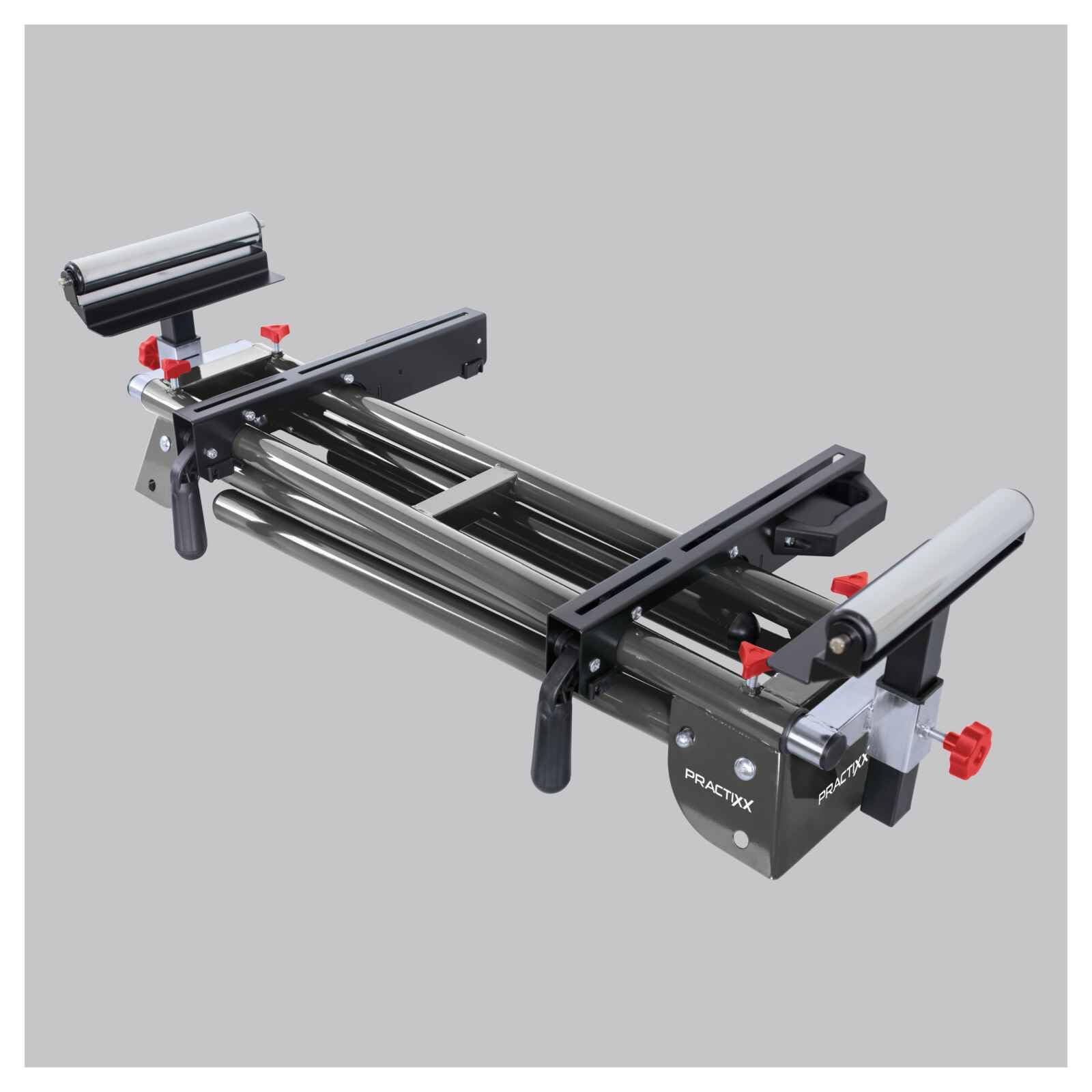 Practixx Support pour scies à onglets PX-UG-1600 | Extensible 1000-1650mm | Charge admissible 200kg | Largeur d'appui 384 mm | Pour scie à onglet radiale | Support universel