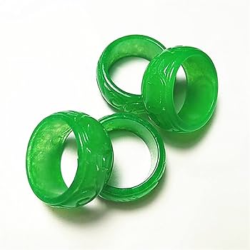 Amazon.com: SMDSAZ Real Green Jade Ring Men and Women Rings Hand