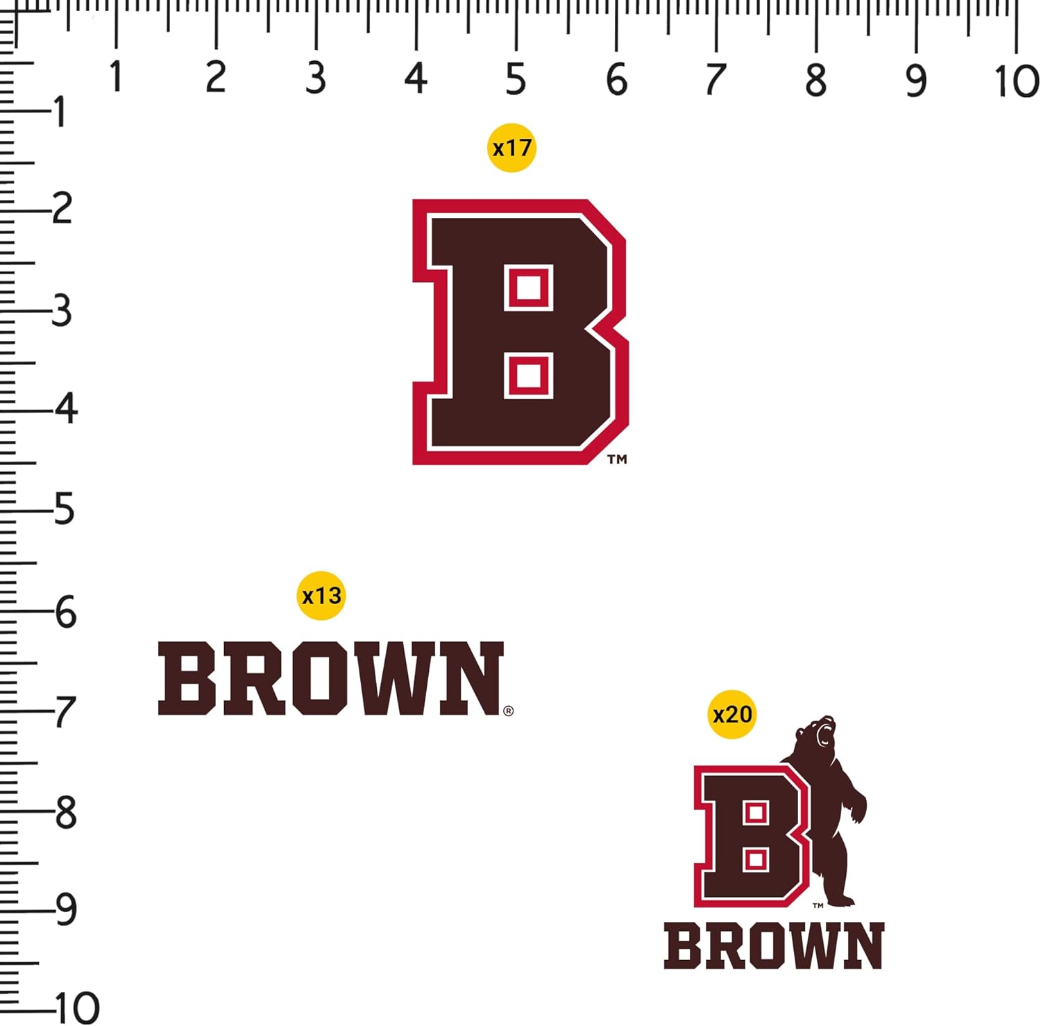 Brown University 50ct Vinyl Large Deluxe Stickers Variety Pack - Laptop, Water Bottle, Scrapbooking, Tablet, Skateboard, Indoor/Outdoor - Image 2
