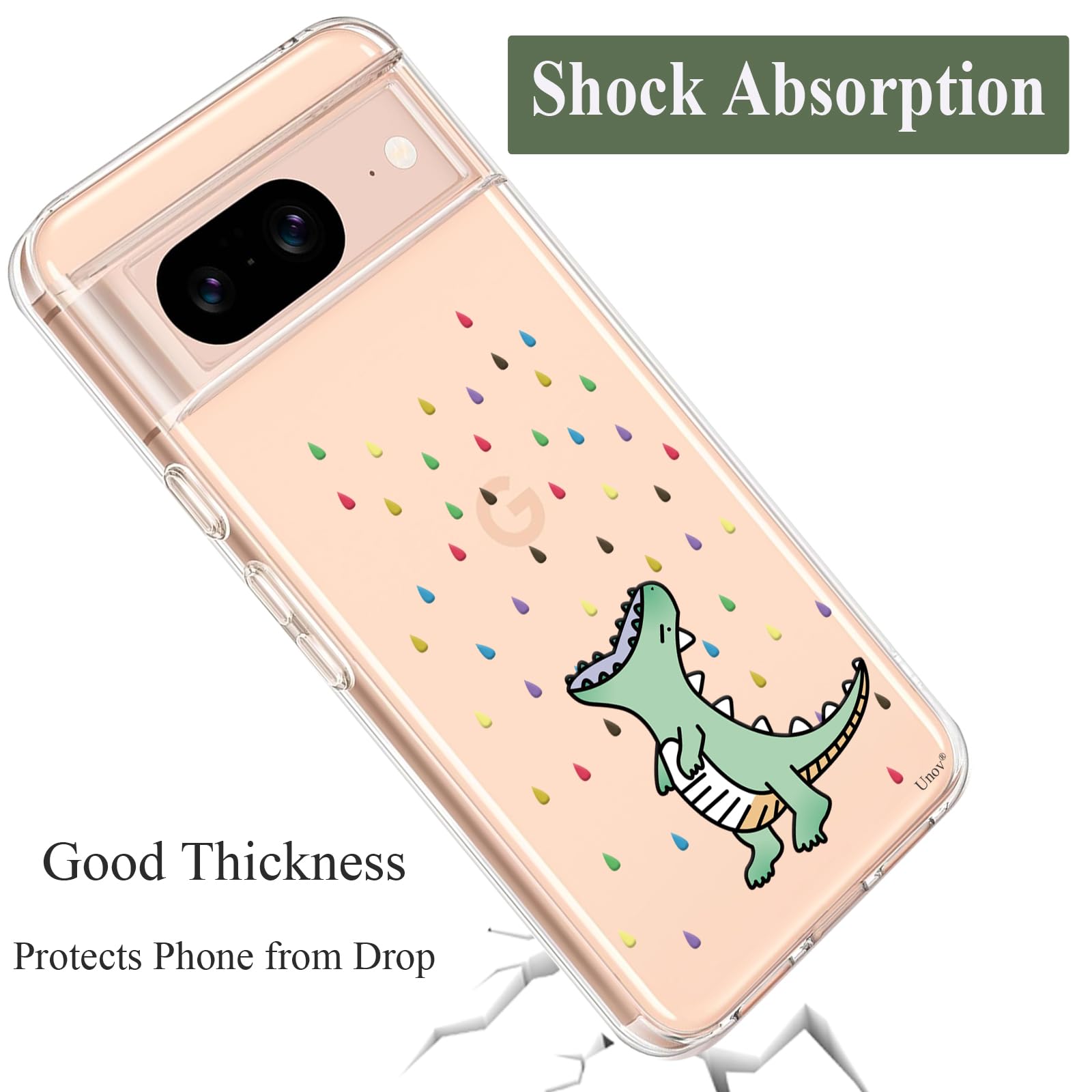 Custodia In Poliestere Sottile Custodia Trasparente Colorata Per Google Pixel 8 E Pixel 8 Pro - Protezione 360°, Materiale Polyester Custodia Google Pixel 8