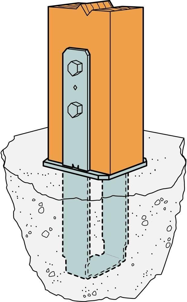 Simpson Strong Tie CB88HDG-4 Simpson Strong-Tie 8 by 8 Column Base Hdg